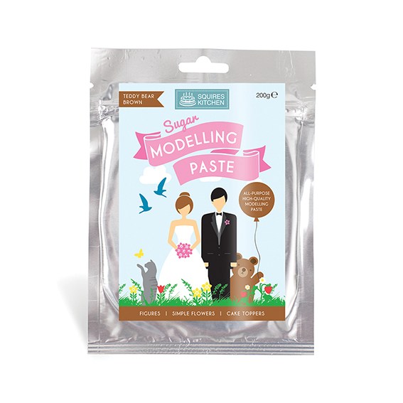Squires Kitchen Teddy Bear Brown Sugar Modelling Paste